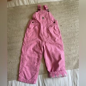 Toddler Carhartt Pink Overalls w/ Lining - Size 3T